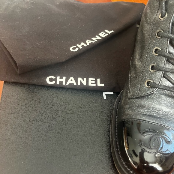 ❌SOLD❌CHANEL MILITARY STYLE BOOTS, BLACK SIZE 7 - Picture 11 of 13